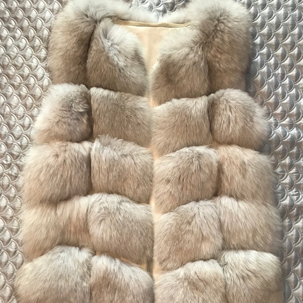 SOLD.       Real fox fur vest
